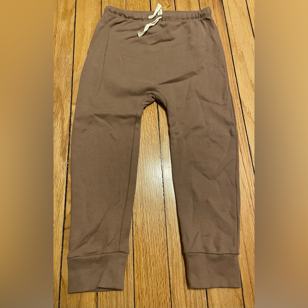 Quincy Mae Tan Drawstring Pant 4-5Y
